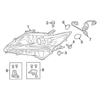 Lexus OE - Front Lamps - Headlamp Components (LED High Beam)