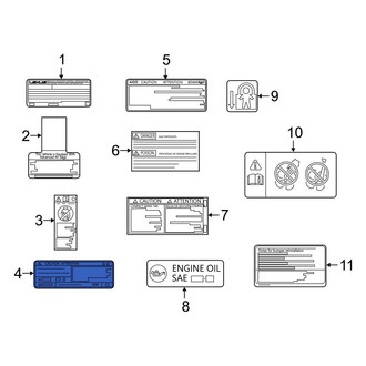Lexus OE - A/C System Information Label