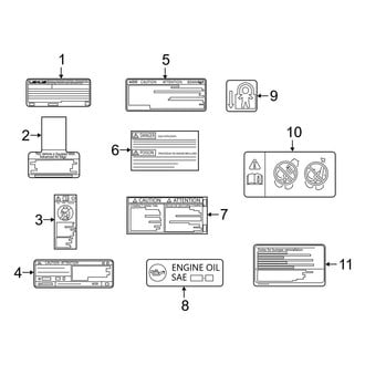 Lexus OE - Information Labels - Labels (USA Built)