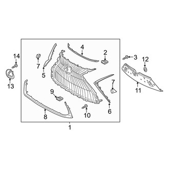 Lexus OE - Front Bumper & Grille - Grille & Components (Japan Built)