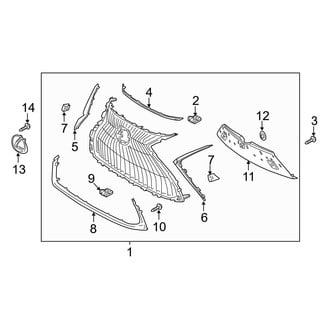 Lexus OE - Front Bumper & Grille - Grille & Components (USA Built)