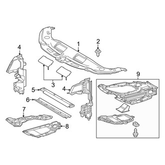 Lexus OE - Radiator Support - Splash Shields