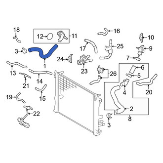 Lexus OE - Upper Radiator Coolant Hose