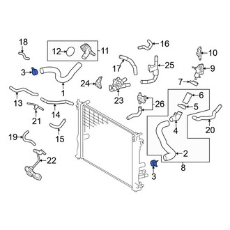 Lexus OE - Left Radiator Hose Clamp