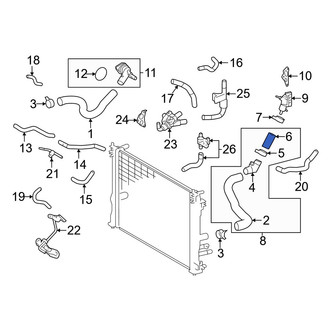 Lexus OE - Upper Radiator Coolant Hose