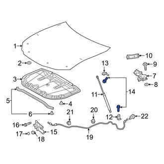 Lexus OE - Hood Lift Support Stud Bolt