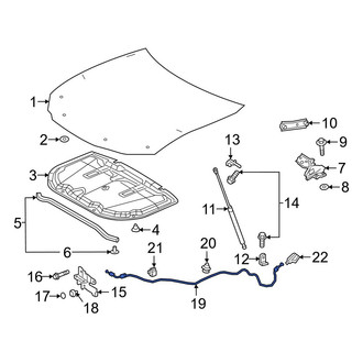 Lexus OE - Front Hood Release Cable