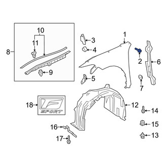 Lexus OE - Rack and Pinion Heat Shield Bolt