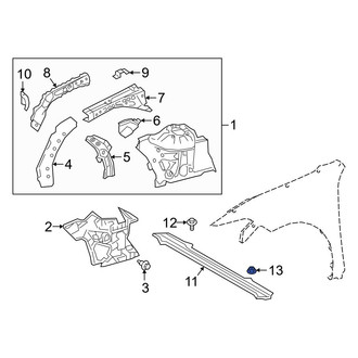 Lexus OE - Suspension Strut Mount Nut