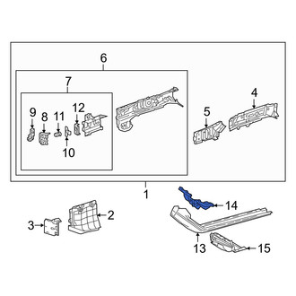 Lexus OE - Front Left Floor Side Rail Reinforcement