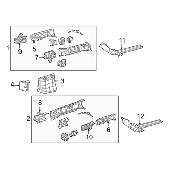 Lexus OE - Fender - Structural Components & Rails (Lower Rail Components, USA Built)