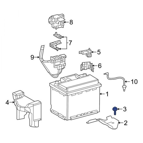 Battery Hold Down Bolt