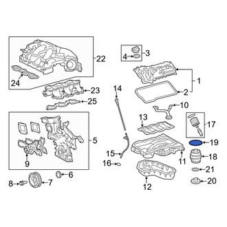 Lexus OE - Engine Oil Filter Housing Cover O-Ring