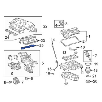 Lexus OE - Lower Engine Intake Manifold Gasket