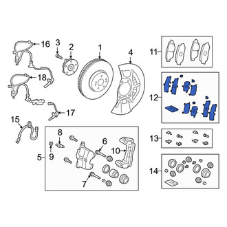 Lexus OE - Front Disc Brake Pad Shim Kit