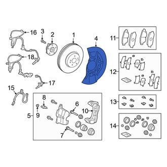 Lexus OE - Front Right Brake Dust Shield