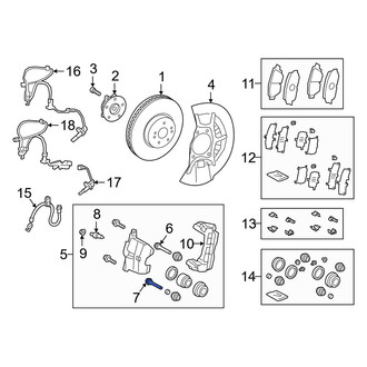 Lexus OE - Front Lower Disc Brake Caliper Pin