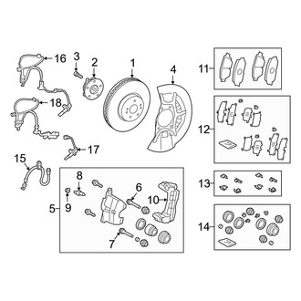Lexus OE - Front Suspension - Brake Components