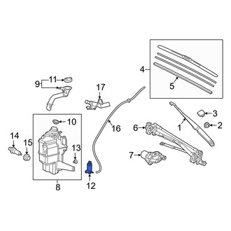 Lexus OE - Back Glass Washer Pump