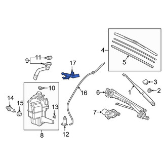 Lexus OE - Front Windshield Washer Nozzle