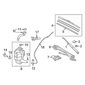 Lexus OE - Windshield - Wiper & Washer Components