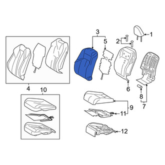 Lexus OE - Front Right Seat Back Cushion Cover
