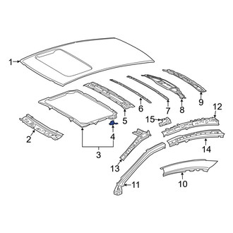 Lexus OE - Left Sunroof Reinforcement Bracket