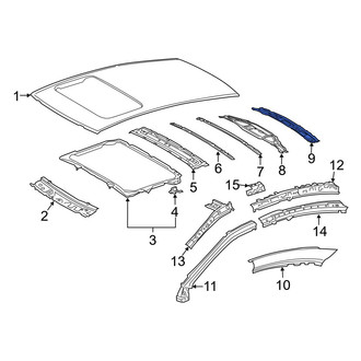 Lexus OE - Rear Roof Header Panel