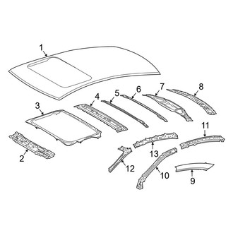 Lexus OE - Roof & Components (W/O Panorama Glass Roof, USA Built)