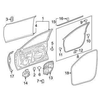 Lexus OE - Front Door - Door & Components