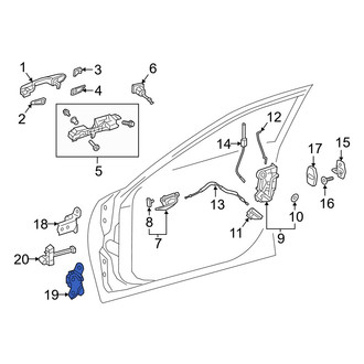 Lexus OE - Front Right Lower Door Hinge