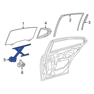 Lexus OE - Rear Left Window Regulator