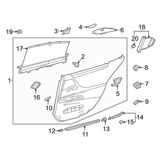 Lexus OE - Rear Door - Interior Trim (Japan Built)