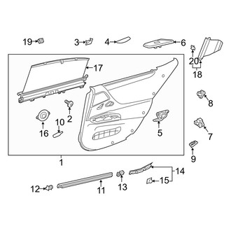 Lexus OE - Rear Door - Interior Trim (USA Built)