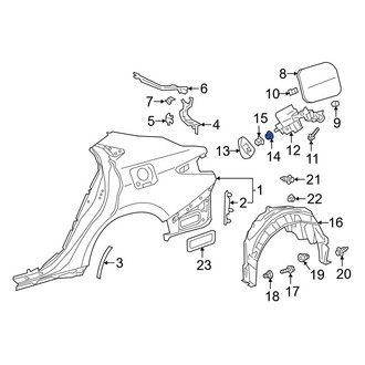 Lexus OE - Fuel Filler Door Lock Actuator Nut