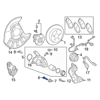 Lexus OE - Front Lower Disc Brake Caliper Pin