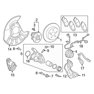 Lexus OE - Rear Suspension - Brake Components