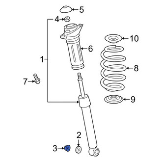 Lexus OE - Lower Suspension Shock Absorber Nut