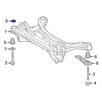 Lexus OE - Front Left Lower Rearward Suspension Crossmember Insulator