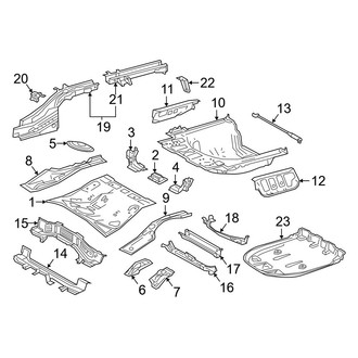 Lexus OE - Rear Body & Floor - Floor & Rails