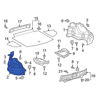 Lexus OE - Rear Left Trunk Trim Panel