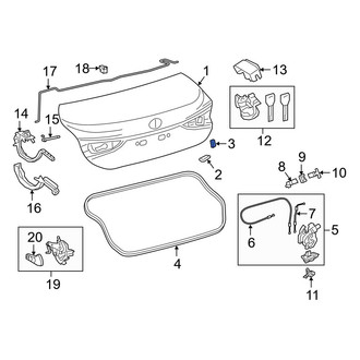Lexus OE - Rear Deck Lid Stop Buffer
