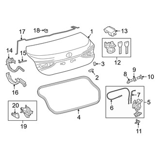 Lexus OE - Trunk Lid - Lid & Components