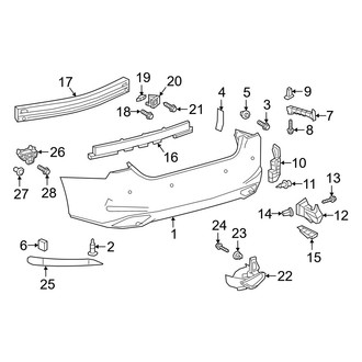 Lexus OE - Rear Bumper - Bumper & Components (Japan Built), (Base / Luxury / Ultra Luxury)