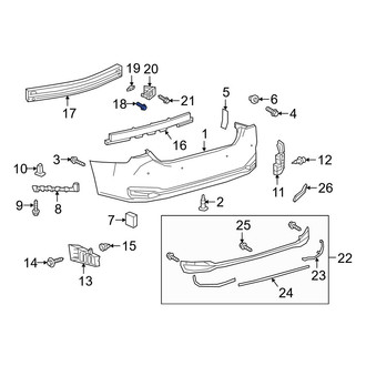 Lexus OE - Bumper Impact Bar Bolt