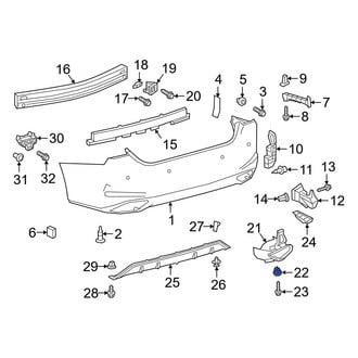 Lexus OE - Exhaust Tail Pipe Tip Nut