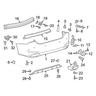 Lexus OE - Rear Bumper - Bumper & Components (USA Built)