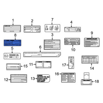 Lexus OE - A/C System Information Label