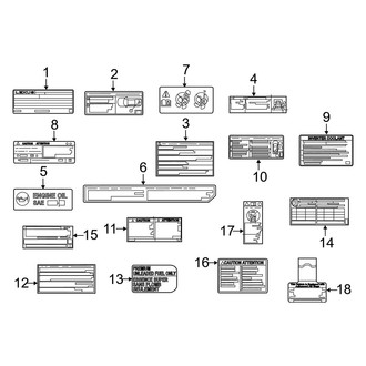 Lexus OE - Information Labels - Labels