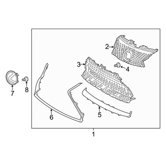 Lexus OE - Front Bumper & Grille - Grille & Components